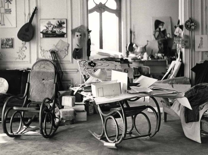 Pablo Picasso's studio, 1965.